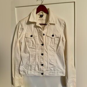 Eddie Bauer Women's White Denim Jacket
